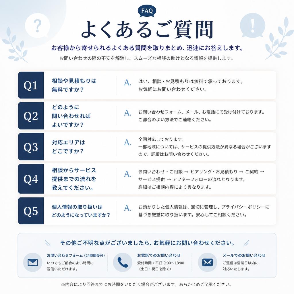 よくある質問（FAQ）