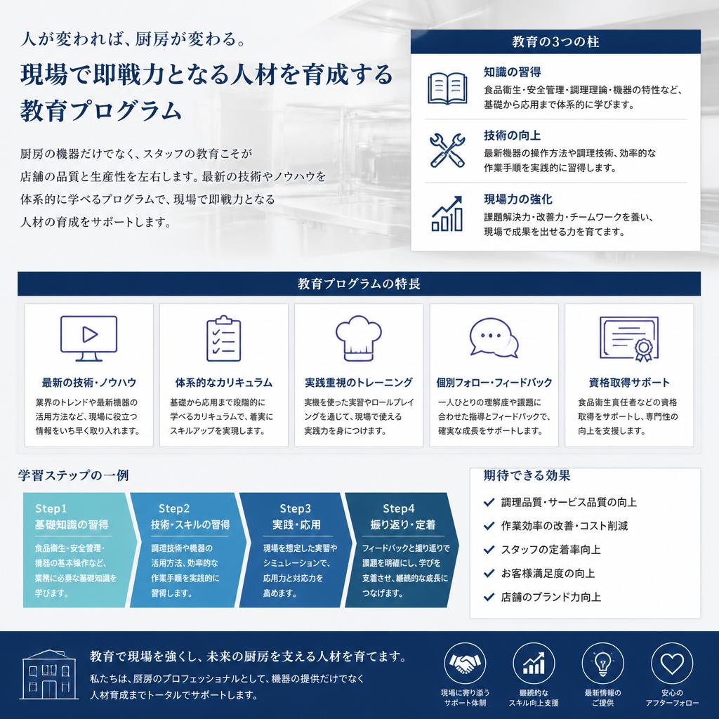 スタッフ教育で技術を磨く