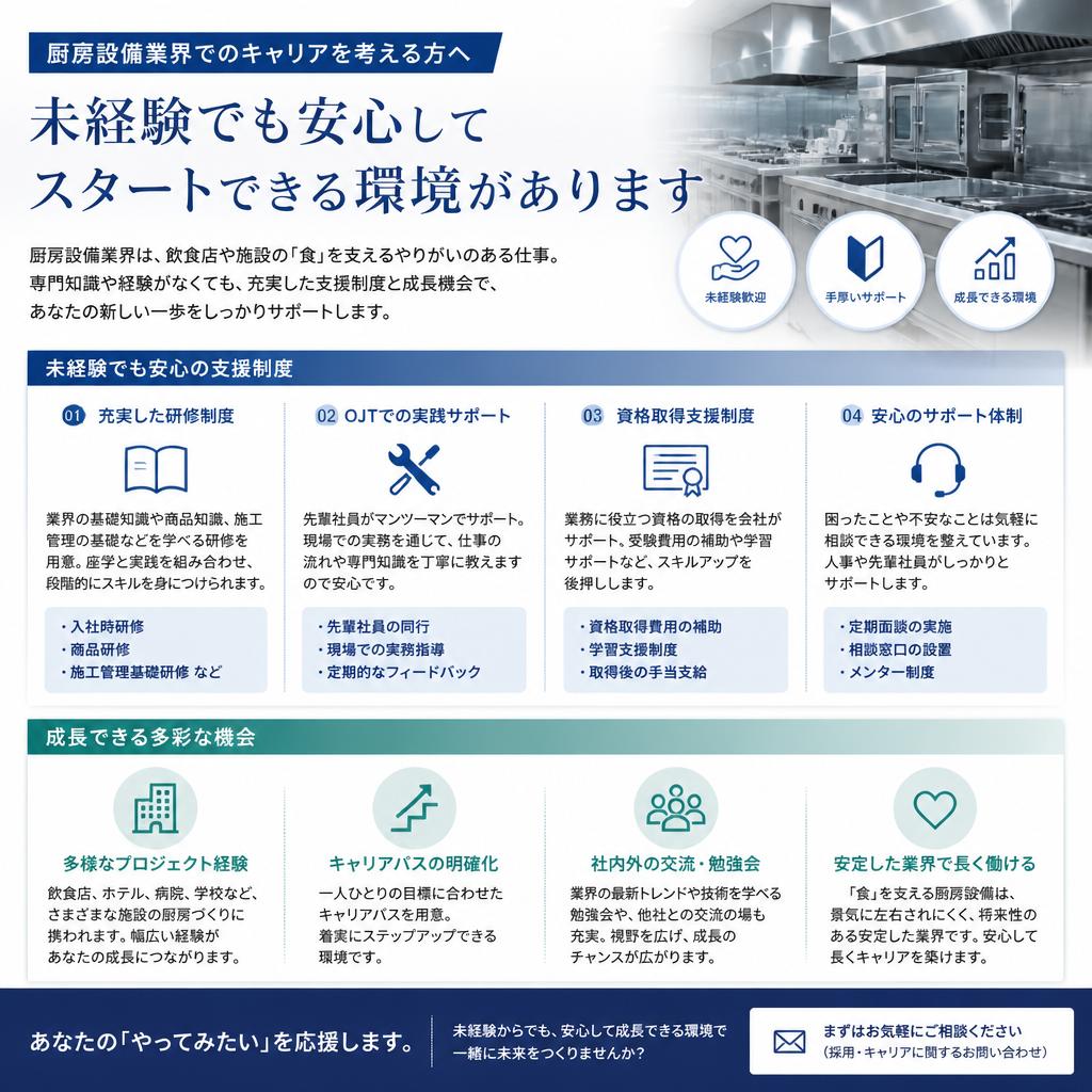 未経験者をサポートするキャリアチェンジ