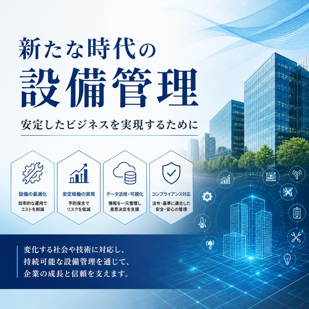 新たな時代の設備管理、安定したビジネスを実現するために