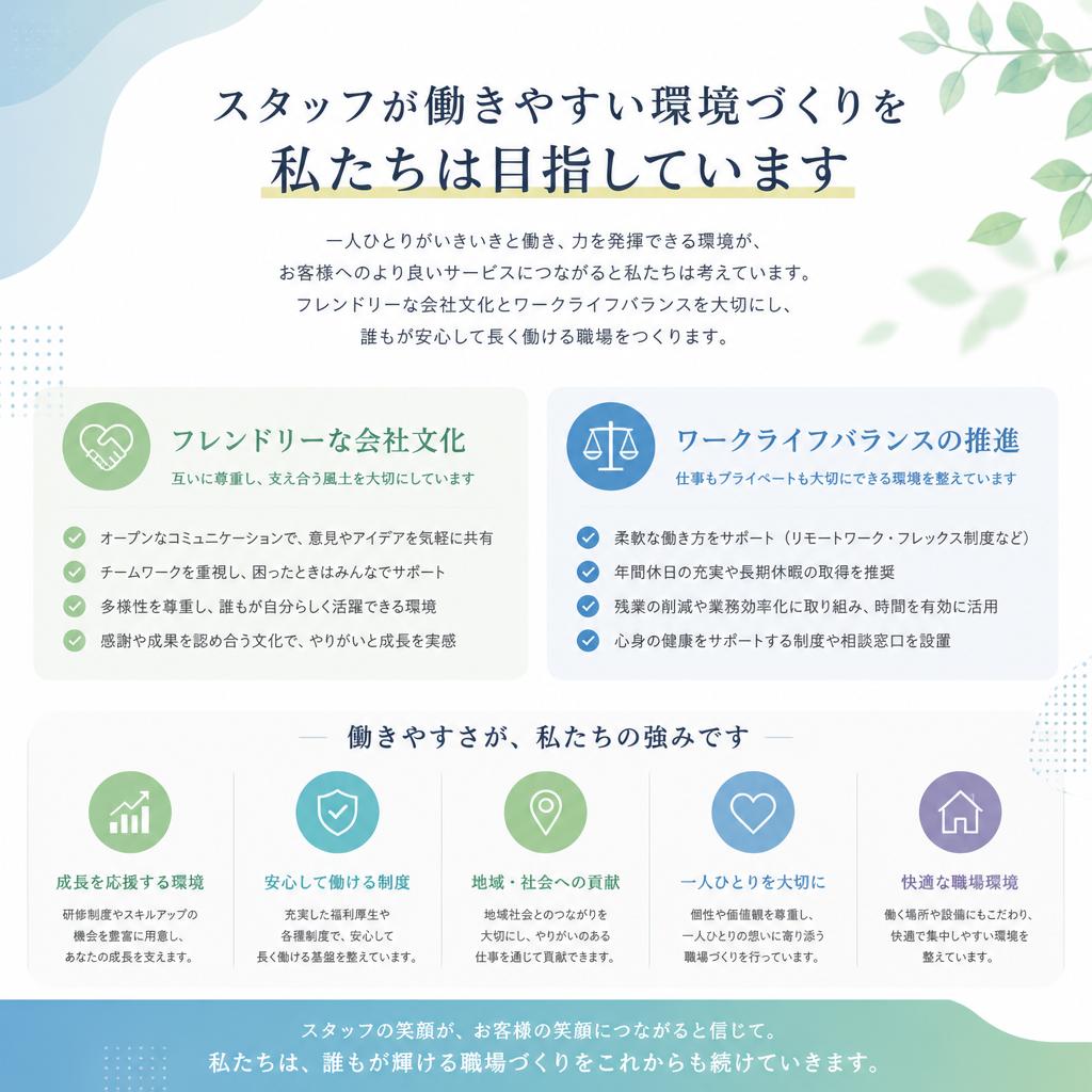 働きやすい職場環境の実現