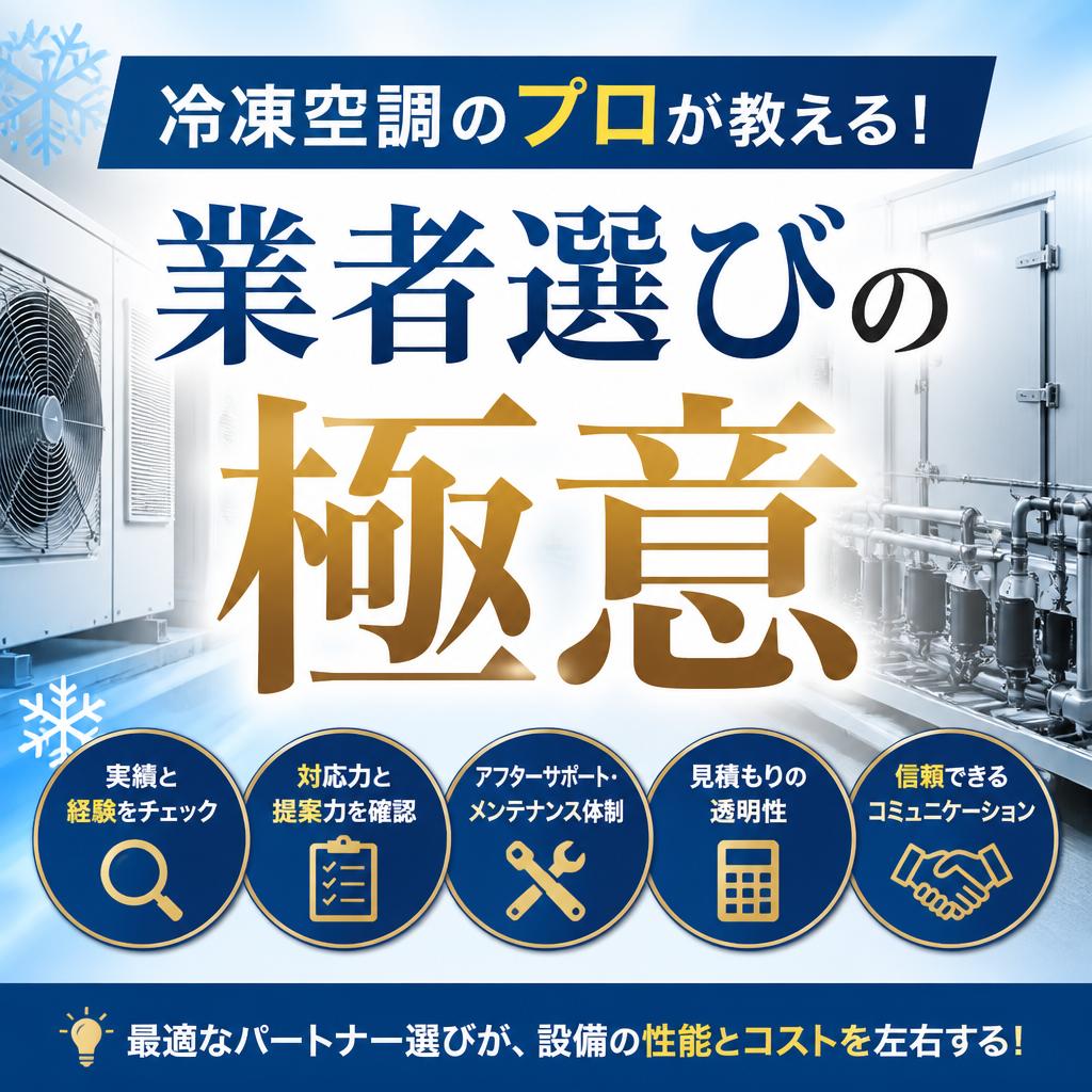 冷凍空調のプロが教える！業者選びの極意