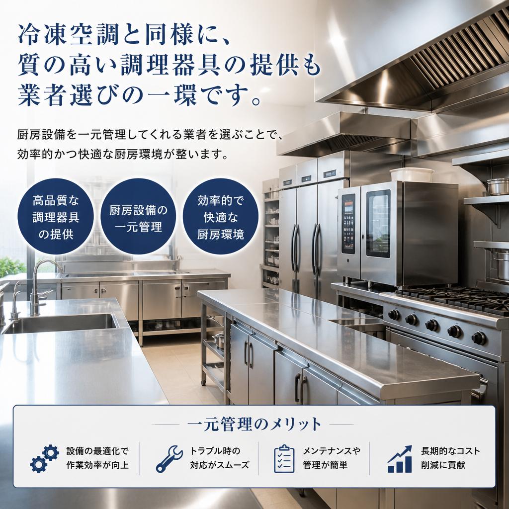 調理器具の提供業者