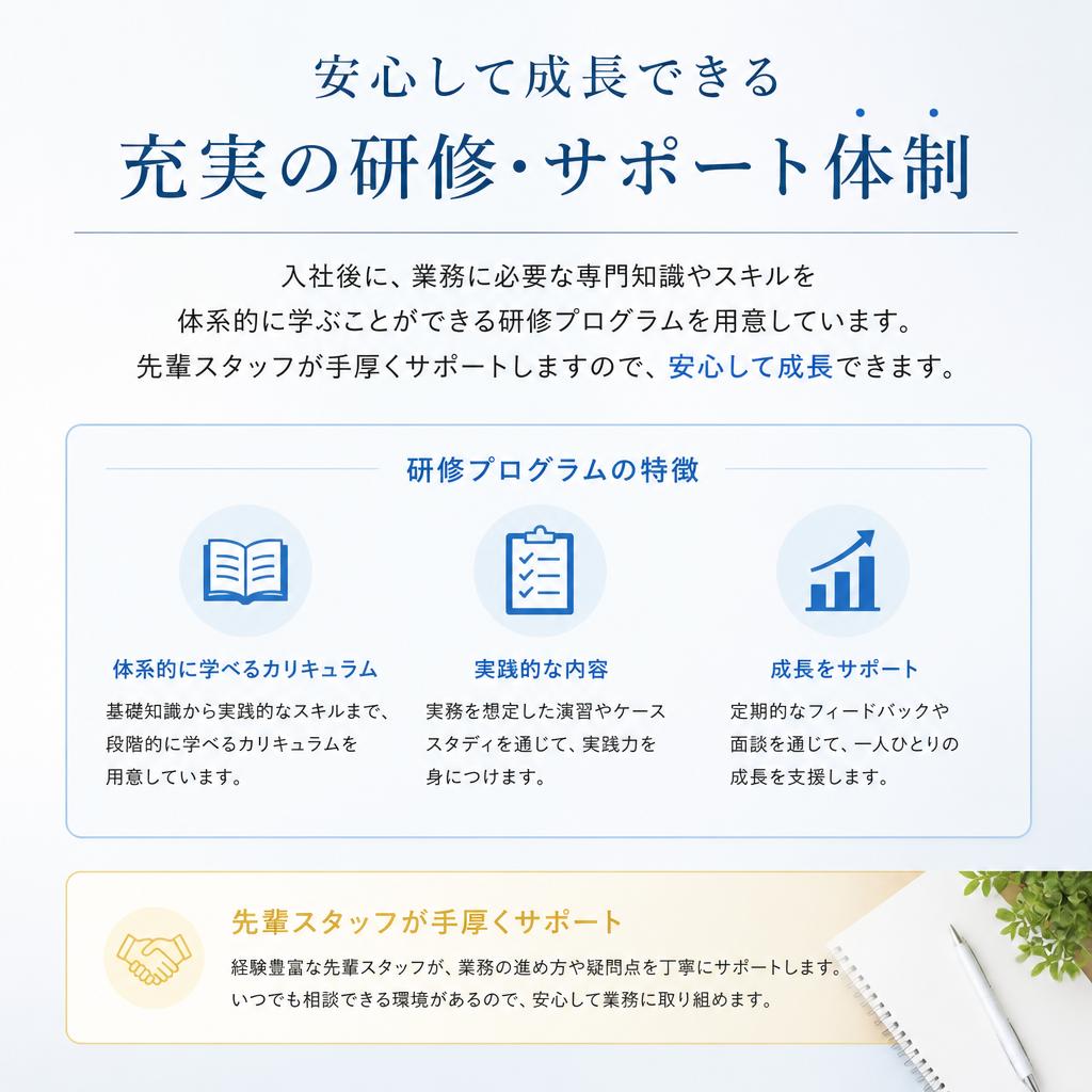 専門知識を身につけるサポート