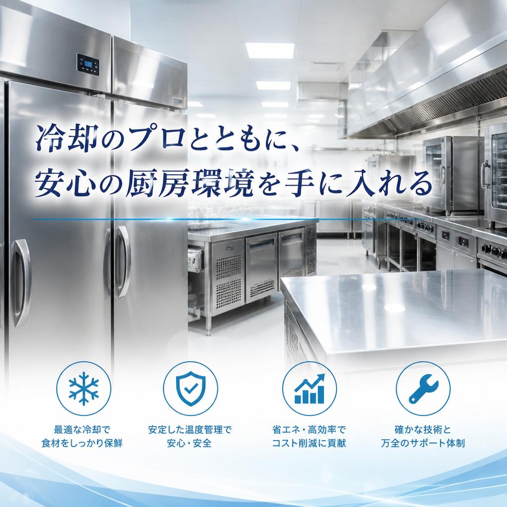 冷却のプロとともに、安心の厨房環境を手に入れる